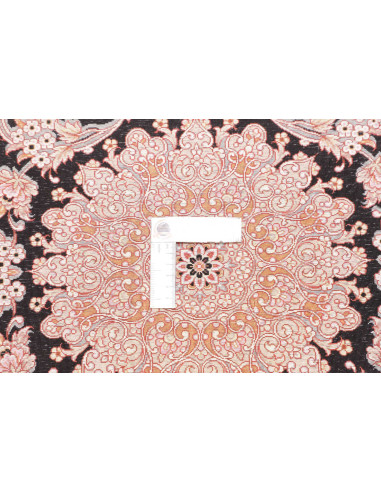 Rug Ghom Silk Persia 62x90 Black Cream