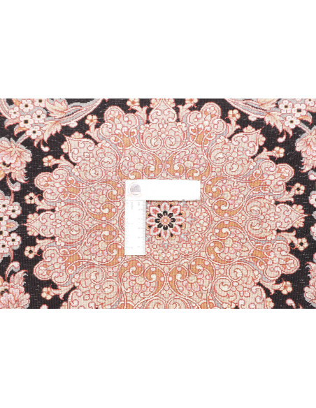 Tappeto Ghom Seta Persia 62x90 Nero Crema