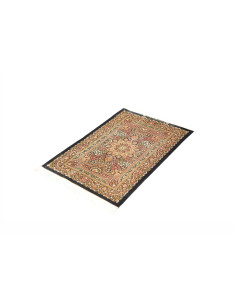 Rug Ghom Silk Persia 62x90 Black Pink 2