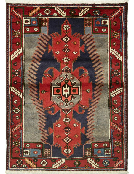 108x150 Cm Tappeto Tribale Con Medaglione, Caucasico, Lana