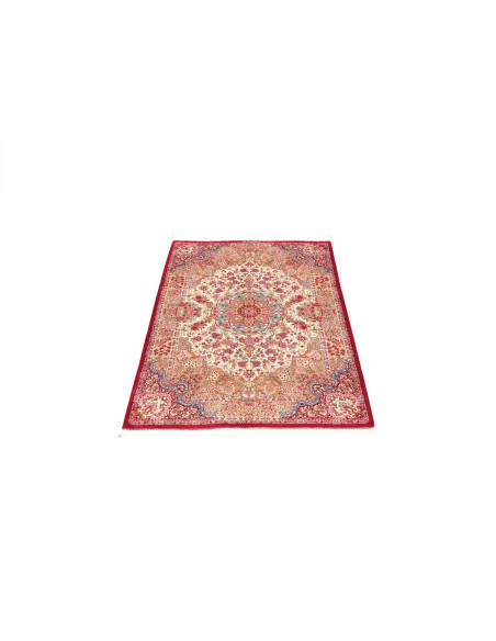 Rug Ghom Silk Persia 81x118 Cream Red