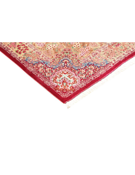 Rug Ghom Silk Persia 81x118 Cream Red