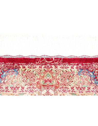 Rug Ghom Silk Persia 81x118 Cream Red