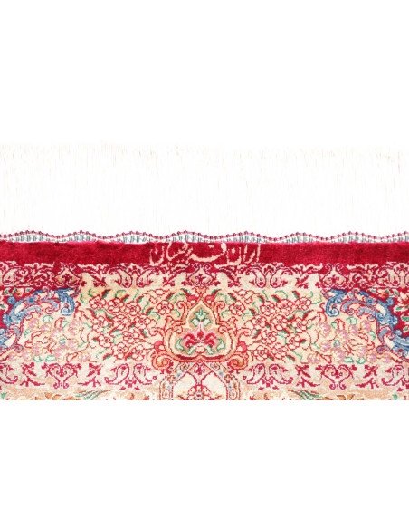 Rug Ghom Silk Persia 81x118 Cream Red