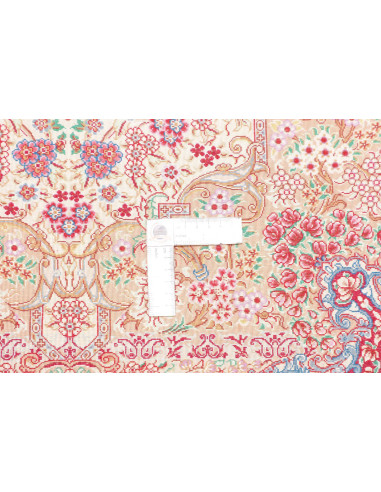 Rug Ghom Silk Persia 81x118 Cream Red