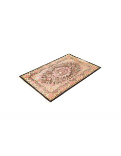 Rug Ghom Silk Persia 79x120 Black Pink 2