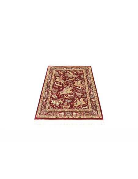 Tappeto Ghom Seta Persia 80x124 Rosso Cremisi D