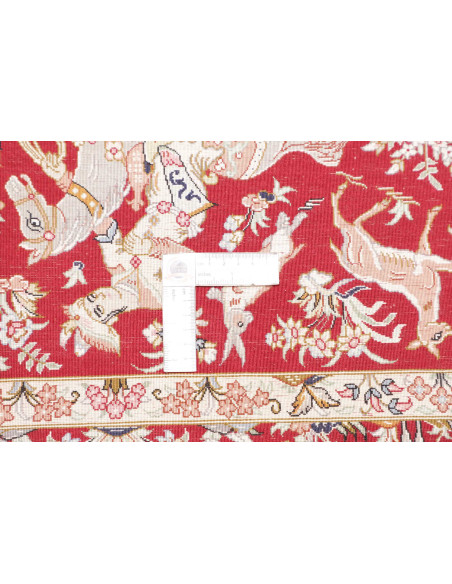 Tappeto Ghom Seta Persia 80x124 Rosso Cremisi D