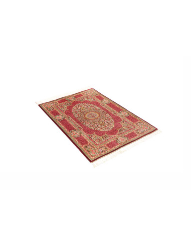 Rug Ghom Silk Persia 81x118 Ruby Red Burgundy
