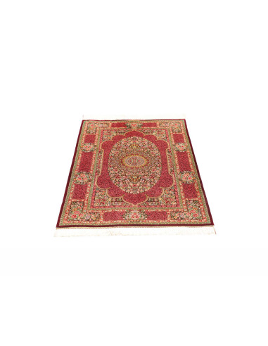 Rug Ghom Silk Persia 81x118 Ruby Red Burgundy