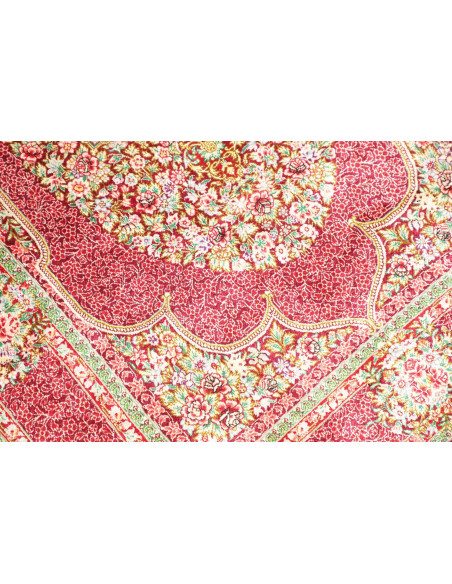 Rug Ghom Silk Persia 81x118 Ruby Red Burgundy
