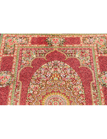 Tappeto Ghom Seta Persia 81x118 Rosso Rubino Bo