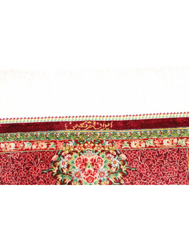 Rug Ghom Silk Persia 81x118 Ruby Red Burgundy