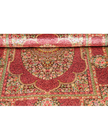 Tappeto Ghom Seta Persia 81x118 Rosso Rubino Bo