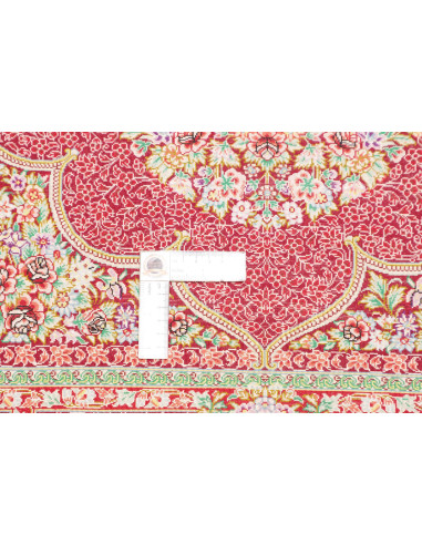 Tappeto Ghom Seta Persia 81x118 Rosso Rubino Bo