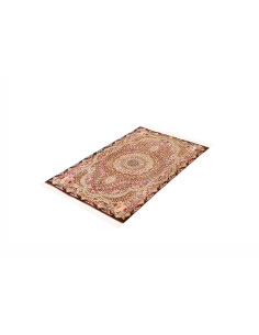 Tappeto Ghom Seta Persia 79x121 Marrone Scuro O 2