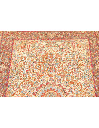 Tappeto Ghom Seta Persia 79x123 Crema Terracott