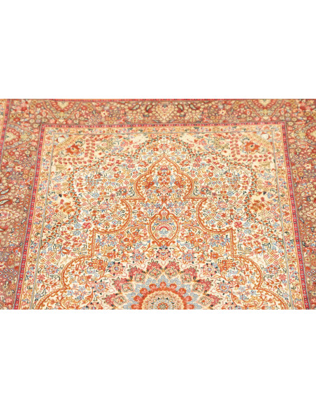 Tappeto Ghom Seta Persia 79x123 Crema Terracott