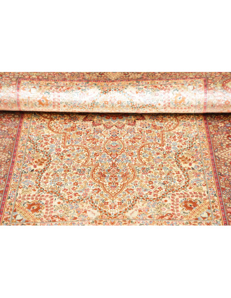 Tappeto Ghom Seta Persia 79x123 Crema Terracott