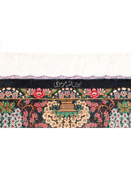 Tappeto Ghom Seta Persia 78x117 Turchese Borgog