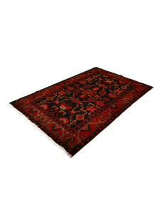 Rug Hamadan Persia 140x214 Deep Red Navy Blue 2
