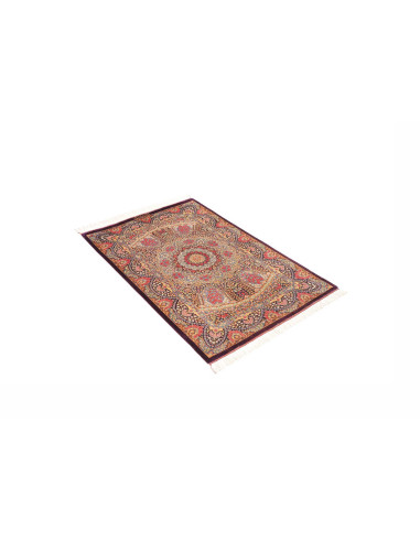 Tappeto Ghom Seta Persia 81x123 Melanzana Profo