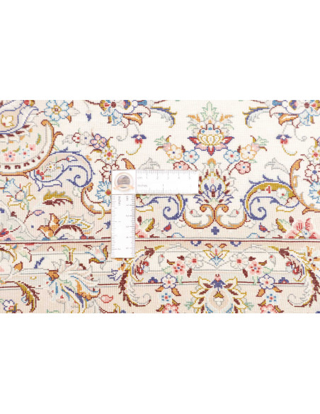 Rug Ghom Silk Persia 99x150 Ivory Blue