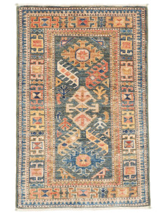 Kazak Fine 63x97 Cm Kazak Fine, Pakistan, Hand-carded Wool,