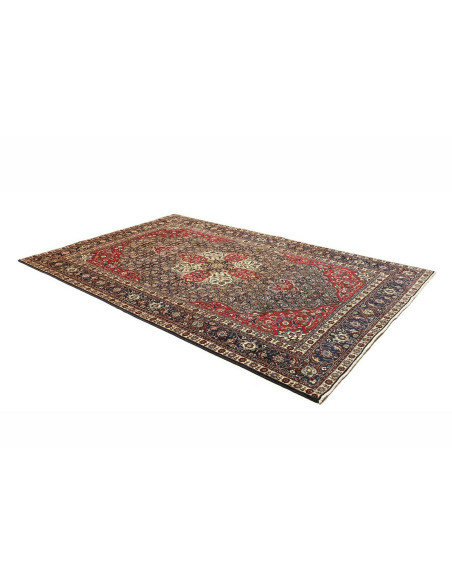 Rug Tabriz Persia grey red 200x305
