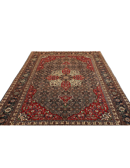 Rug Tabriz Persia grey red 200x305