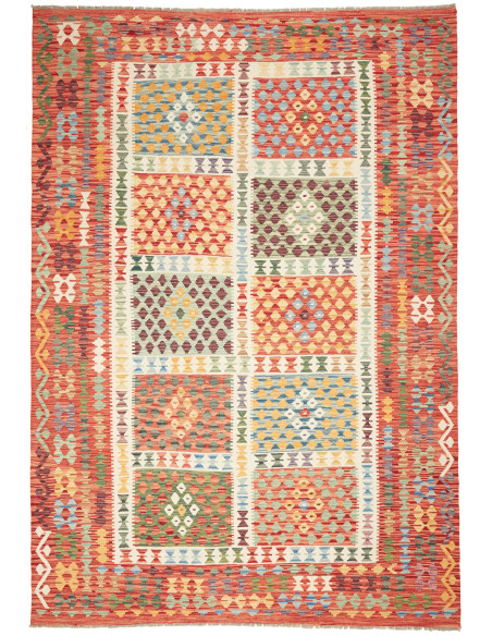 Kilim 207x298 Cm Kilim, Afghanistan, Hand-carded Wool warp: