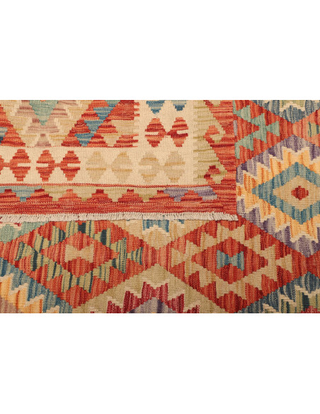 Kilim 207x293 Cm Kilim Afghanistan, Hand-carded Wool cotton