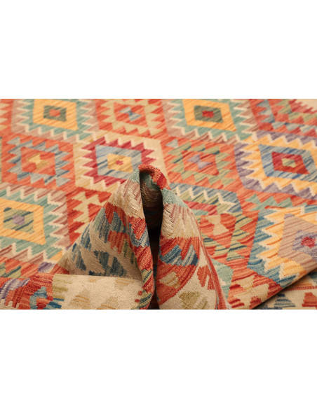 Kilim 207x293 Cm Kilim Afghanistan, Hand-carded Wool cotton