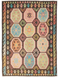 Kilim 175x239 Cm Kilim, Afghanistan, Hand-carded Wool warp: