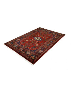 Rug Hamadan Persia grey orange 136x202 2