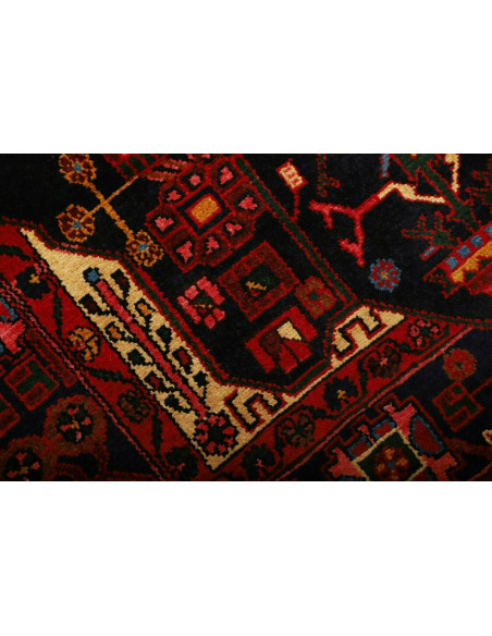 Rug Hamadan Persia blue orange 138x207
