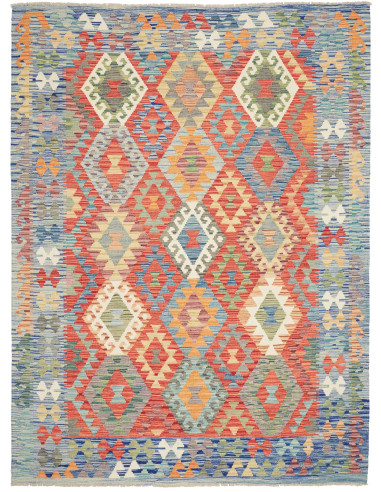 Kilim 182x243 Cm Kilim Afghanistan Hand-spun Wool Cotton