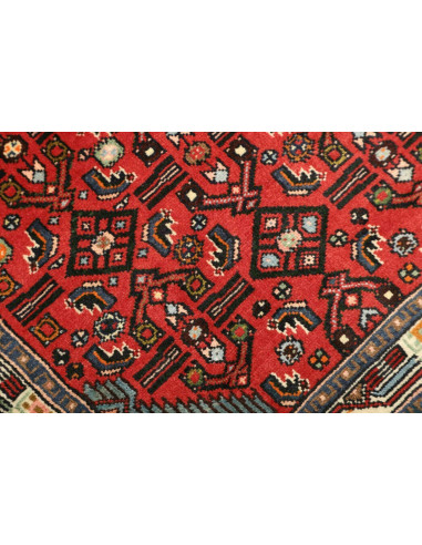 Rug Hamadan Persia green red 80x130