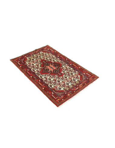 Rug Hamadan Persia brown white 80x128