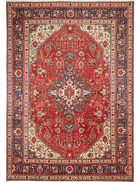 Tabriz 204x286 Cm Tabriz, Persia, Hand-carded Wool warp: