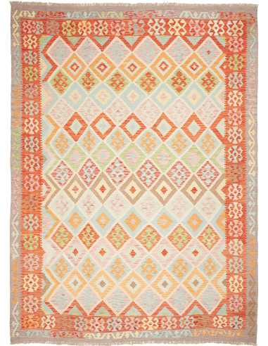 Rug Kilim Afghanistan yellow orange 216x294