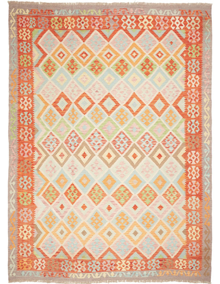Rug Kilim Afghanistan yellow orange 216x294