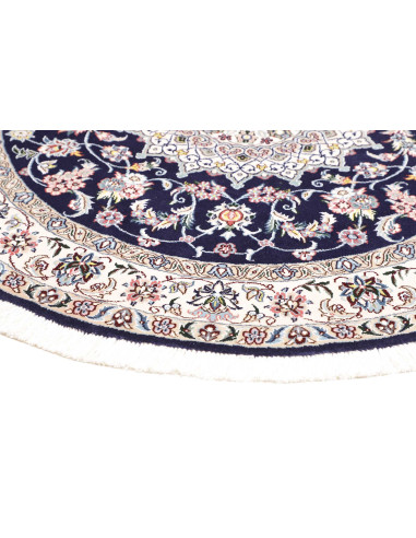 Nain 9la 150x150 Cm Nain 9la, Persia, Hand-carded Wool And