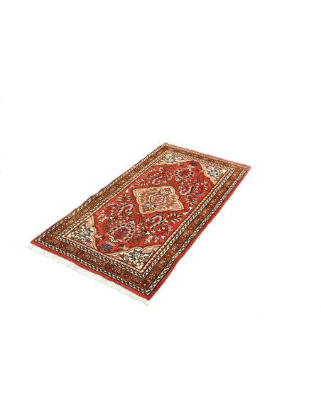 Rug Hamadan Persia brown yellow 74x133