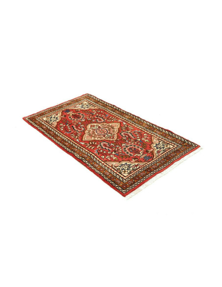 Rug Hamadan Persia brown yellow 74x133
