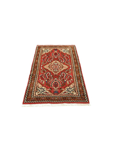 Rug Hamadan Persia brown yellow 74x133