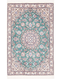 Hand Made Rug Nain 9la Persia 80x120 Teal Cream