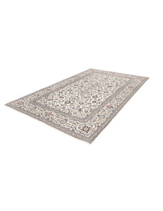 Hand Made Rug Kashan Persia 200x308 Cream White 2