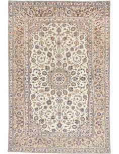 Hand Made Rug Kashan Persia 198x292 Cream Ivory