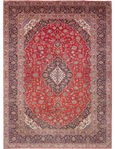 Discover the hand-knotted Persian Ardakan wool rug. Classic medallion design, red field, and floral motifs. Add timeless eleganc
